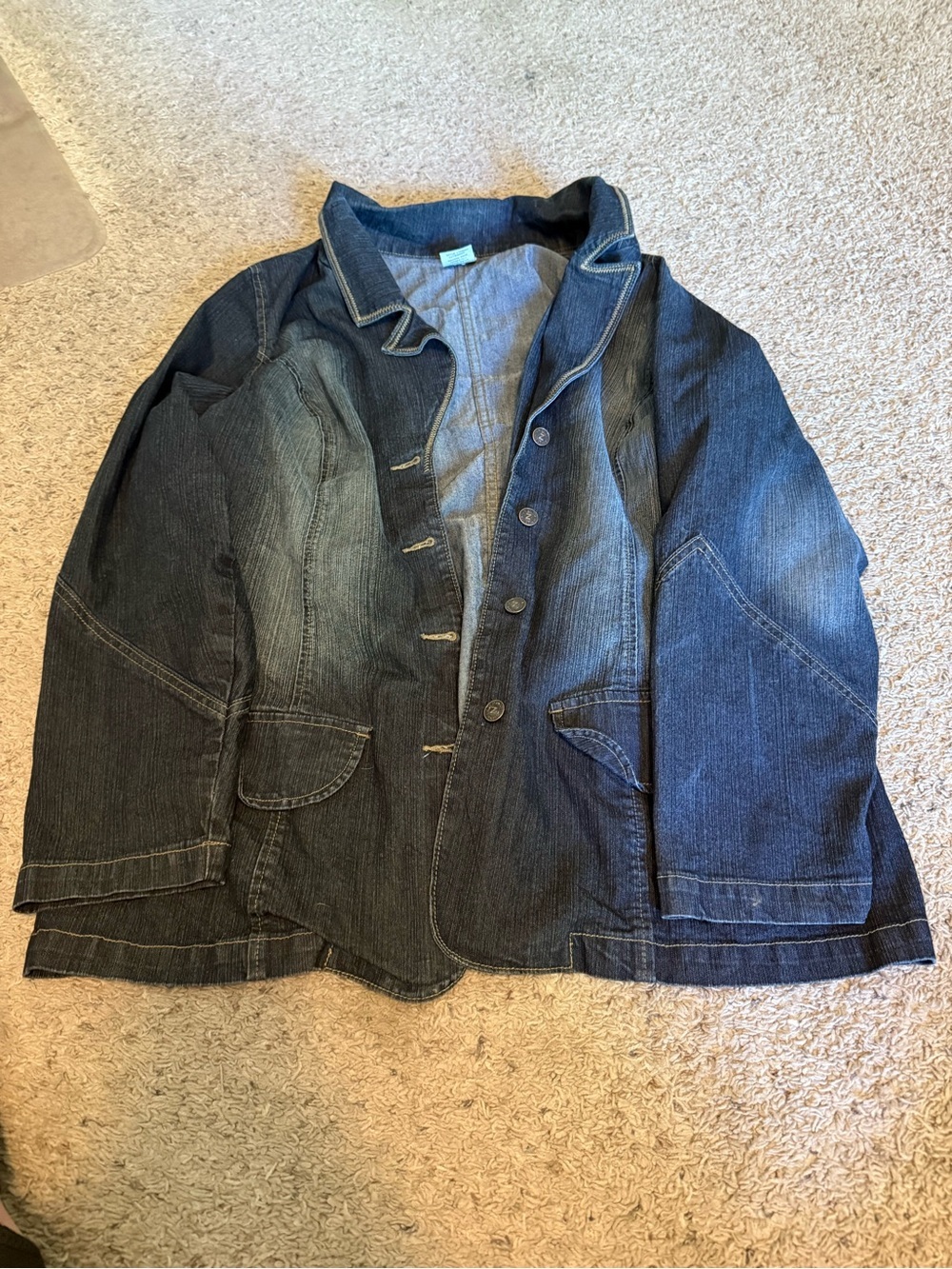 Z. Cavaricci Indigo Denim Jacket with Dark Blue Accents